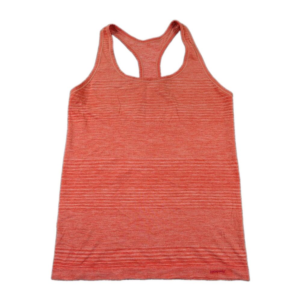 Patagonia Tank Top Womens Small Coral Stretch Racerback Yoga Outdoor Lightweight